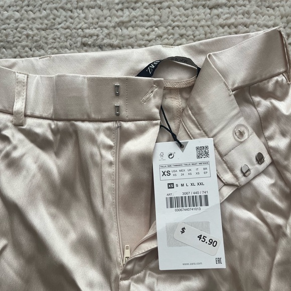 Zara Pants & Jumpsuits Zara Full Length Satin Effect Pants Poshmark
